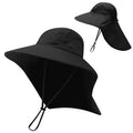 Wholesale Fashion Sun Hats Wide Brim Bucket Fishing Hats With Neck Scarf