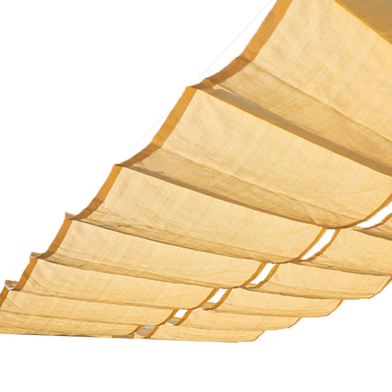Customize HDPE Sunshade Net Anti-UV Telescopic Wave Sunshade Sail Balcony Potted Plants Cover Net Swimming Pool Canopy Only Net
