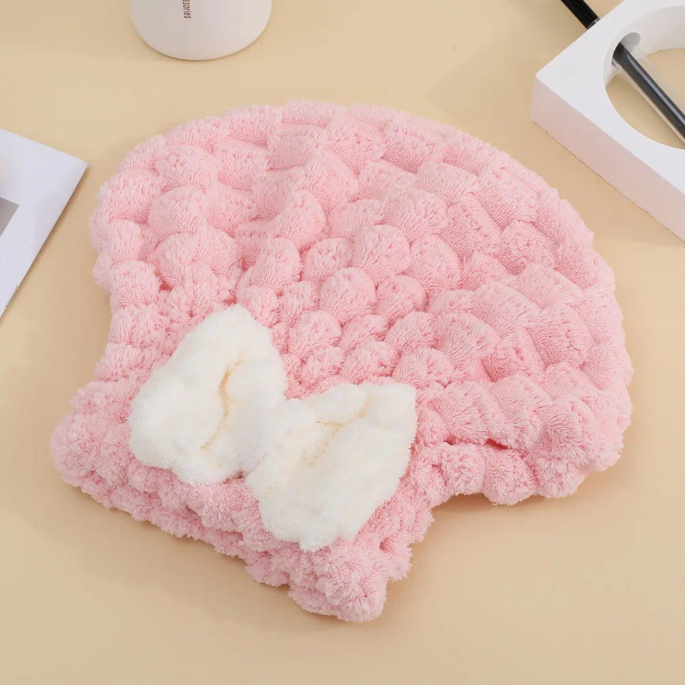 High Quality Microfiber Hair Drying Towels Quick Absorbent Elastic Head Wrap Cap Thicker 23x28cm Home & Travel Use