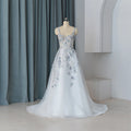 International Spaghetti Strap Sweetheart Appliques Flowers A-line Wedding Down Jancember RL214