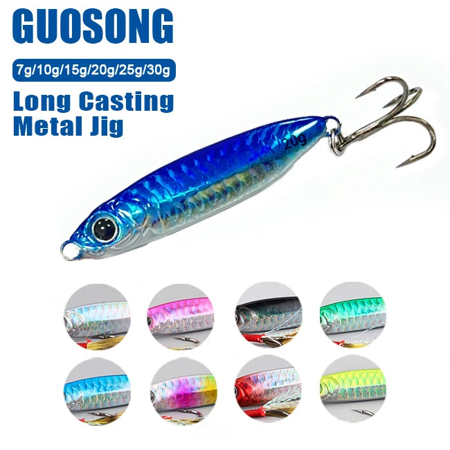 60mm 15g Metal Casting Jigging Bass Bait Saltwater Fishing Lure Artificial Baits Trolling Action Jig Spoons