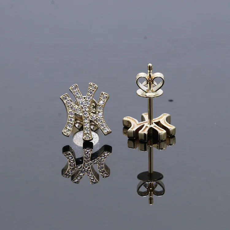 New Arrival Fashion Moissanite Earrings 14k Gold High End Round Brilliant Cut Moissanite Earrings Stud Jewelry