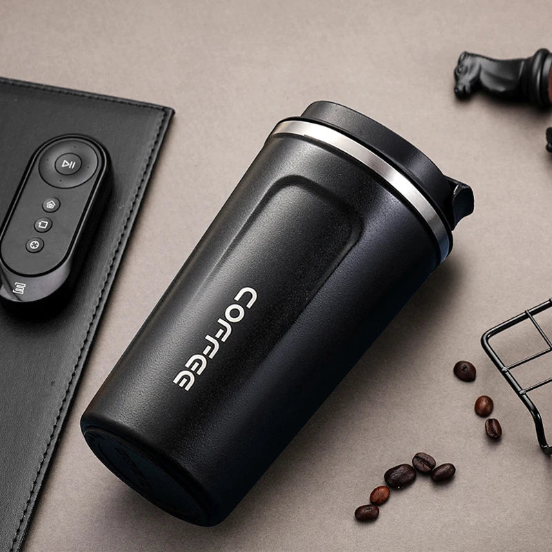2025 Double Wall 380ml Stainless Steel Insulated Vacuum Portable Coffee Mugs Travel Coffee Cup With Printed Custom LOGO