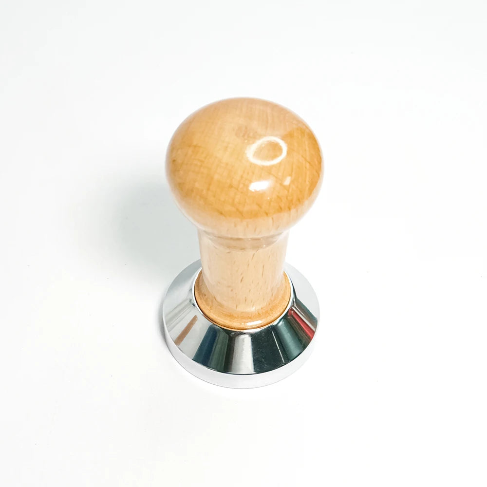 Top Seller 1PCS Flat Base Espresso Coffee Grinder Stainless Steel with Wooden Handle Cafe Power Press Coffee Tamper