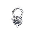 Oxidized Sterling Silver Leaves Shape Lobster Clasp 925 Jewelry Findings Suppliers Wonderfit Clasps