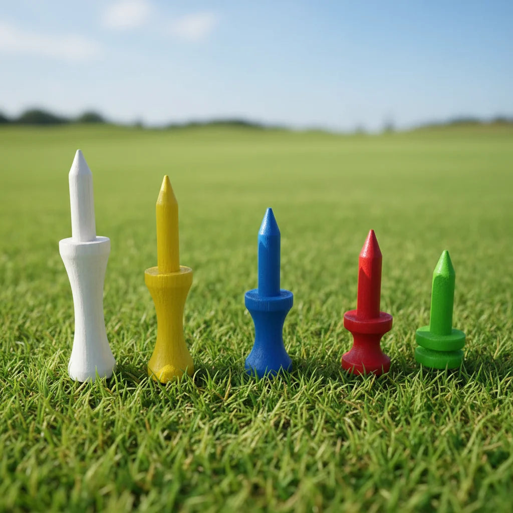 Colorful Tiered Castle-Shaped Continuous Wood Golf Tees Durable Low-Resistance Design for Practice Professional Training Tees