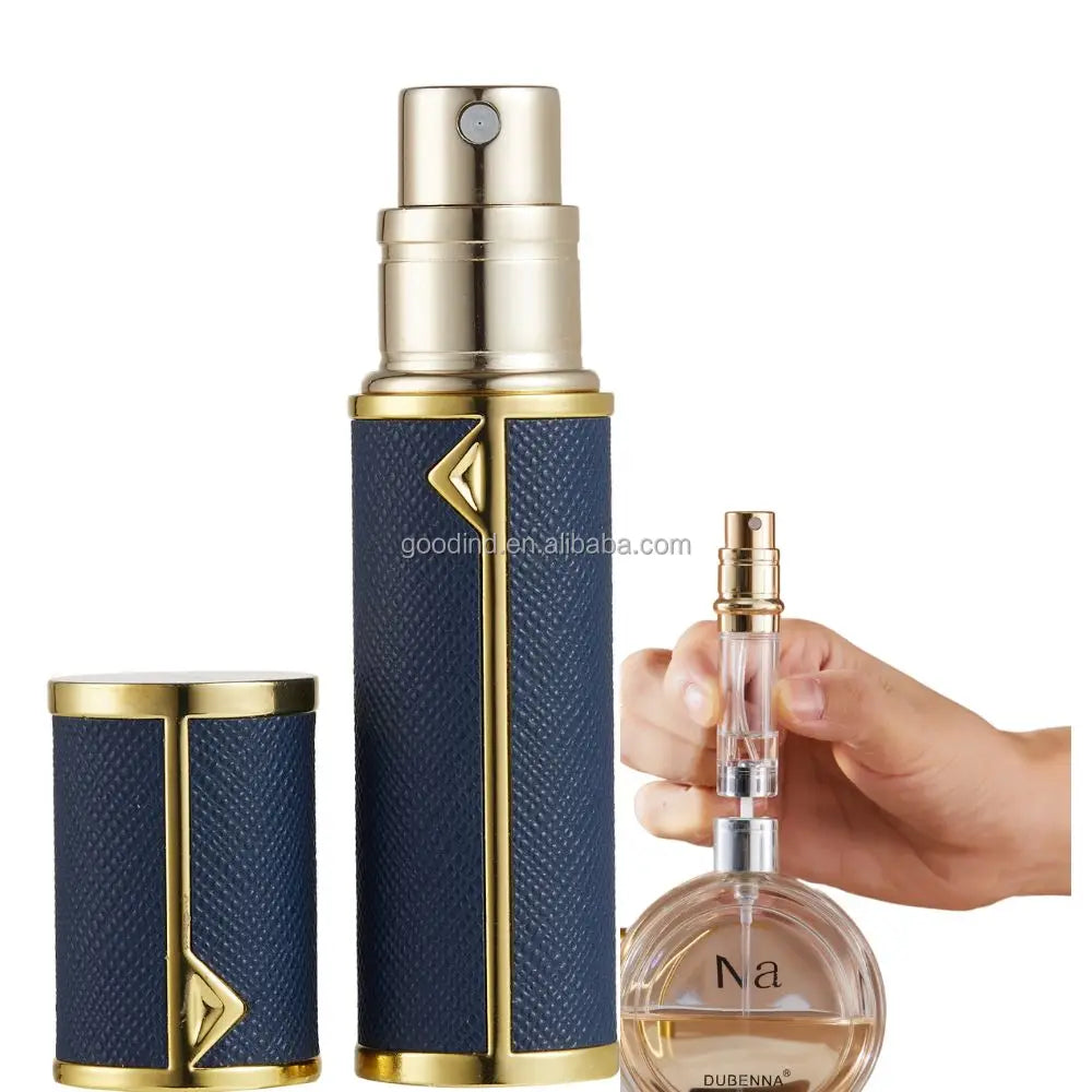 5ml Portable Perfume Atomizer Bottle Refillable Aluminum Mini Travel Spray Bottle with Pump Pocket Size