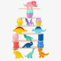 Children's Enlightenment Desktop Fun Puzzle Dinosaur Stacking High Balance Stacking Fun Building Blocks Desktop Wooden Toys