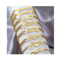 Wholesale English Heart Letter Bracelet Men's and Women's Stainless Steel Charm Cuban Chain Bracelet