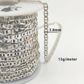 925 Silver Chain Fine Jewelry Plata 925 Al Por Mayor Flat Marina Chain Necklace Roll