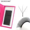 XIUSUZAKI Private Label Volume Super Soft 0.07 W Shape Eyalashes C/CC/D/DD/L/LU/M Curl Individual Clover 3d w Lash Extensions