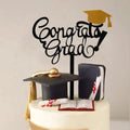 Acrylic Bachelor Hat Cake Toppers for Graduation Season Decorative Party Supplies for Graduation Parties