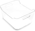 Clear Fridge Organizer Bins Pantry Storage Containers for Snacks Clear Plastic Bins for Organized Refrigerator Snack Organizer