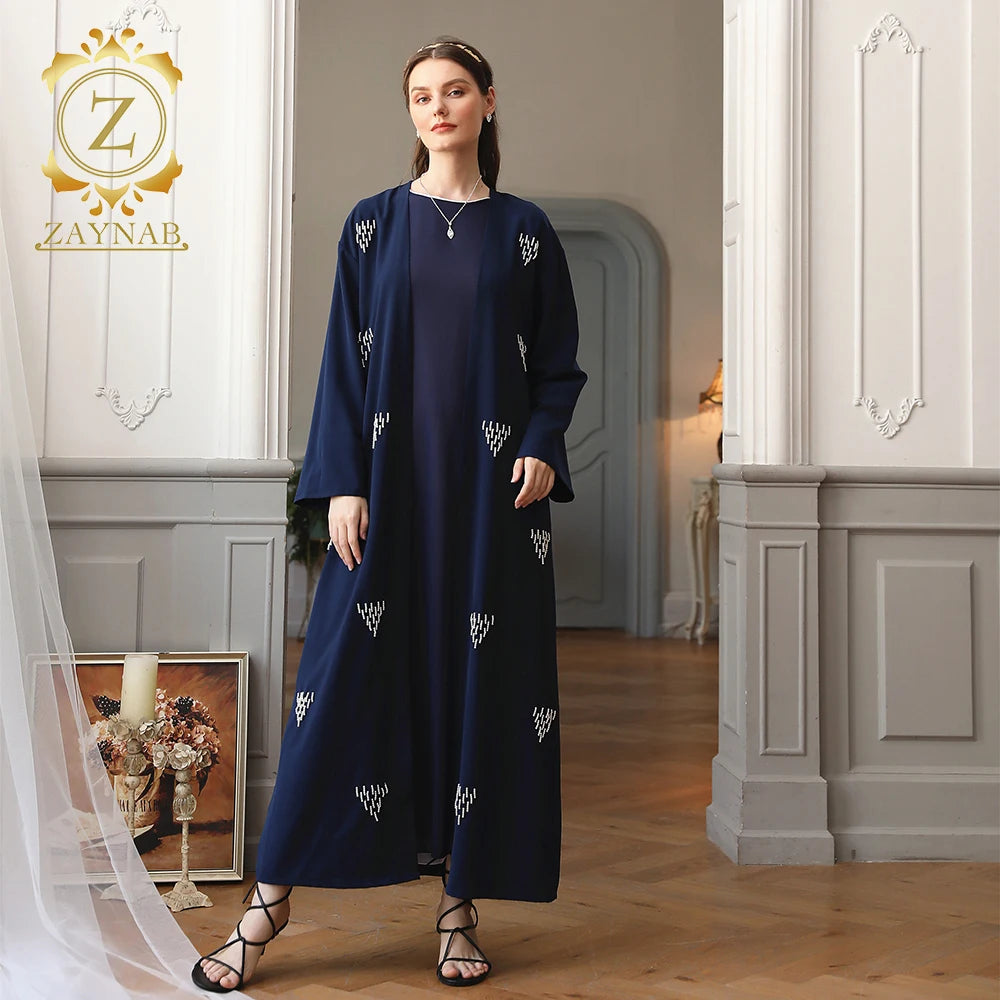 Zaynab Dubai Casual Abaya Stylish Jalabiya Dress for Women Saudi Arabia Dubai Muslim Clothing