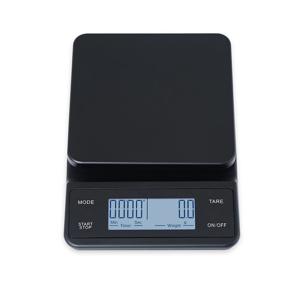 Multifunctional Electronic Coffee Scale 0.1g Kitchen Scale with Charging Timing and Hand Punching Electric Power Source