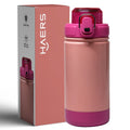 Haers New Design Water Bottle Thermoses Stainless Steel with Straw Lid