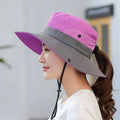 Large-Brimmed Outdoor Bucket Sun Hat Foldable and for Summer Sports Cycling Mountaineering Fishing Couples