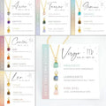 Zooying Raw Crystal Necklace Customizable Charm Personalized Zodiac Gemstone March Birthday Necklace Raw Rough Stone Necklace