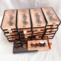Natural Real 3d 5d Lash Siberian Mink Lashes Wholesale 25mm Mink  Bulk Full Strip Fake Eyelash Vendor 5 Stars