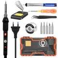 HANDIF 12-In-1 60W Premium Soldering Iron Kit Copper Ceramic Heater Welding Tips Soldering Gun Solder Wire-3-Year Warranty