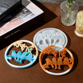 Diy Glue Mold Bird Round Insert Row Aromatherapy Candle Holder Decoration Silicone Mold
