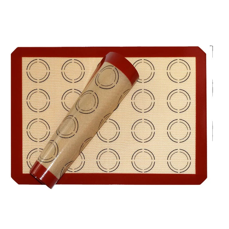 Food Grade Non-Stick Kitchen Pastry Macaron Silicone Baking Mat Set Oven Safe