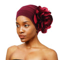 African Large Flower Turban Head Wrap Hair Accessories Luxurious Party Weeding Hat TJM-241F