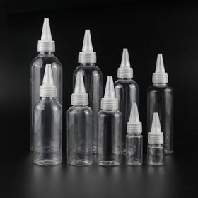 5ml Plastic Body Lotion Bottle Long Nozzle Tip Cap Silk Screen Printing PET Cosmetic Packaging Screw Top Custom Color ISO