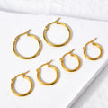 Fashion Luxury  18K PVD Gold Plated 316L Stainless Steel Hoops Earrings  Perfect for Daily Wear and Party Gift for Women
