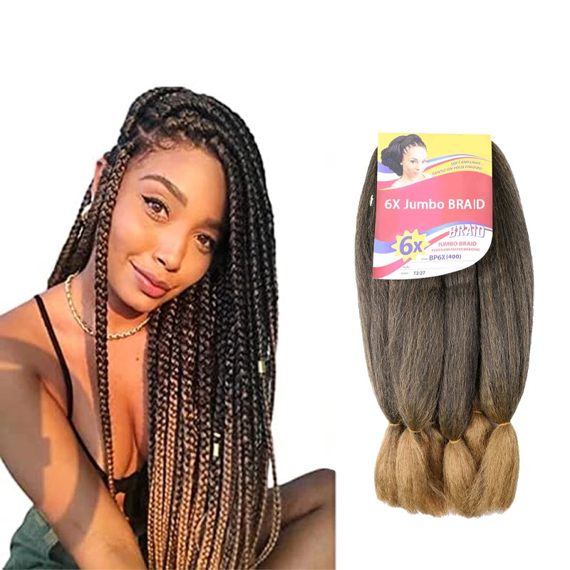Wholesale 24Inch Braid Expression Hot Water Setting Ombre Pre Stretched Braiding Hair Pre Stretch Bulk Hair