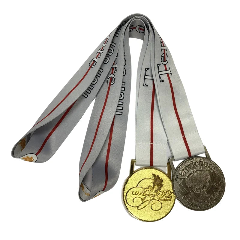 Ladiesilver Bronzegirlsenir Neck Lanyard Medals Rope Gold/leathersport Medals/multiple Blank Award Metal Medwomenolk Art Sports