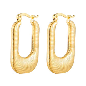 SC Hot Selling Luxury Chunky Gold Earrings Fashion Big Bold Hoop Earrings Stylish Drop Earrings for Women