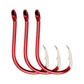 Hot Sale Fishing Hook High Carbon Steel Red Barbed Triangle Tooth Hook Rock Freshwater Saltwater Fishing Hook