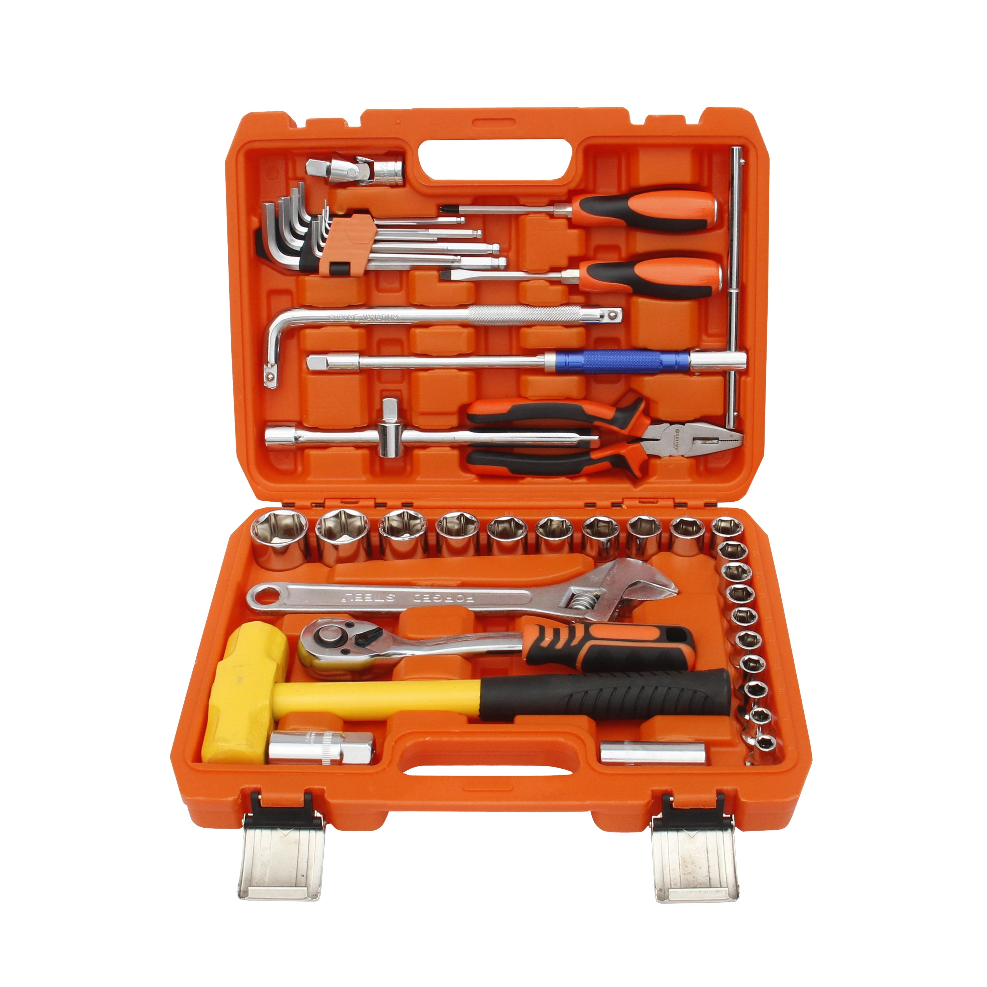 Private Brand Mechanic Tools Full Automotive Set 42 Pcs House Repairing  Wrench Socket Tool Box