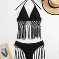European American Custom Women's Two Set Solid Burkinis High Waist Handmade Bandeau Swimsuit Quick Dry Stretch for Women 2025