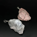 Huiying Diy Wholesale Natural Pink Rose Quartz Pendant Clear Quartz Jewelry Jeweley