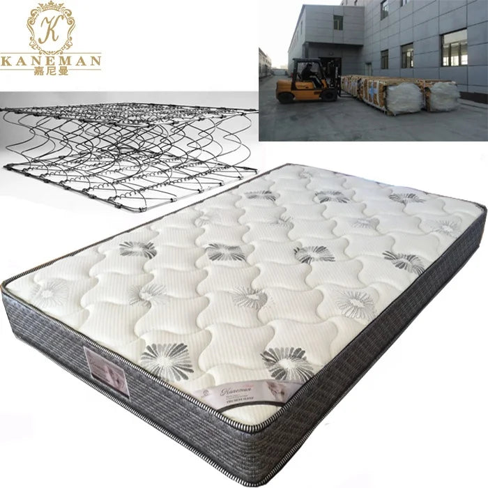 Cheap Price Colchone  8 Inch Spring Mattress  Wholesale Continuous Spring Mattress  Vacuum Compress on Pallet