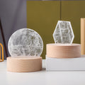 Wholesale Natural Quartz Selenite Crystal Light Modern Led Crystal Table Lamp