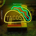 Dropshipping Decoracion Lettering Light Logo Neon Sign Custom Wedding Neon Sign for Tacos Shaped Neon Sign Party Home