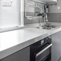 Solid Surface Modern Design Artificial Stone Kitchen Countertop Grey Marble Color Slab