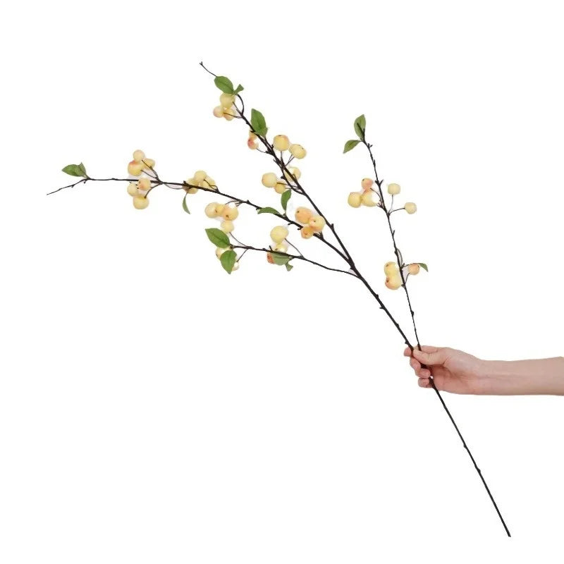 European Style Small Apple Crabapple Artificial Flowers for Home Wedding Table Decor Photography Props Wedding Fake Ornaments