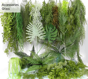H05512 Accessory Artificial Grass Leaves for Artificial Green Plant Wall