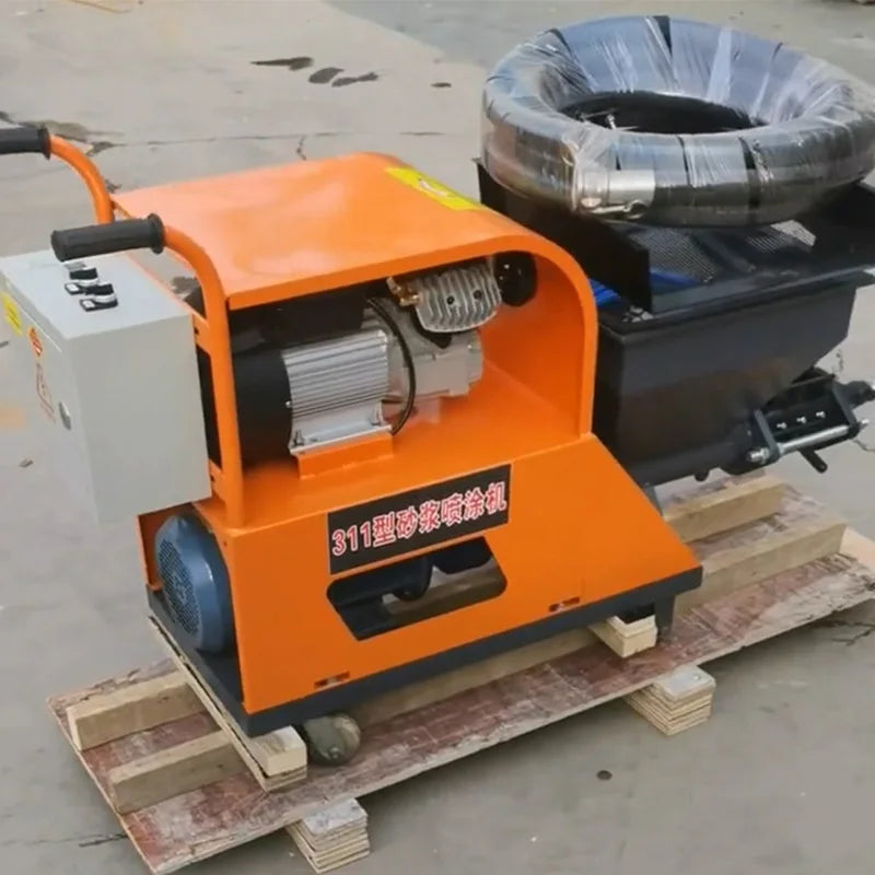 Wall Concrete Mortar Plaster Spray Machine 220V Power High Efficiency Spraying Machines