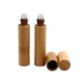 10ml Natural Cosmetic Bamboo Container for Oil Perfume Eco Friendly Bamboo Cap Glass Roll on Bottle Bamboo