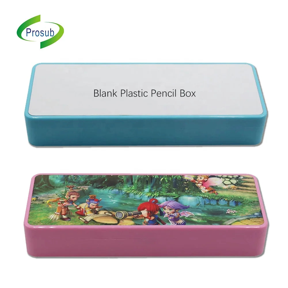 Prosub Custom Sublimation Pencil Holder Case School Supplies Plastic Blanks Sublimation Pencil Cases