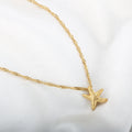 Non Tarnished 18K Gold Plated Stainless Steel Fashion Charms Necklace Gift Jewelry Trendy Star Shaped Pendant Necklace for Women