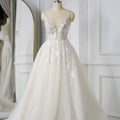 QW01293 Short  Sleeve Wedding Dress Ball Gown White  Women Luxury Embroider Bridal  Dress