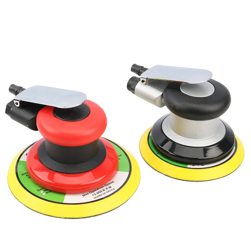 5" 125mm Random Ortbital Round Air Palm Sander Pneumatic Wood Polisher Car Waxing Machine Wall Putty Grinding&Sanding Tools