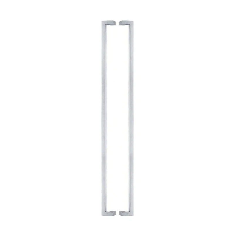 WONDER Modern Simple Design 304 Stainless Steel Square Tube Satin Polish Ambidextrous Door Handle Single Bend Right Angle Easy