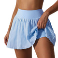 YIYI Summer Casual Sweat-wicking Golf Skirts 2 in 1 Quick Dry Comfortable Workout Skirts Breathable Girls Tennis Skirts